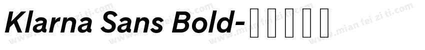 Klarna Sans Bold字体转换